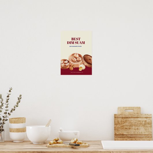 Dimsum Waterverf business Poster (Keuken)