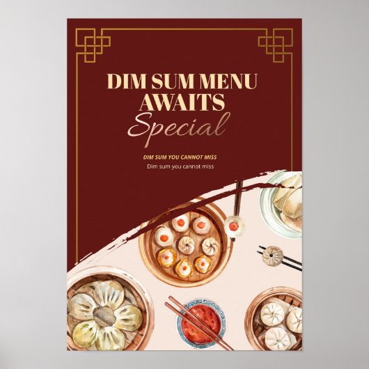 Dimsum Waterverf business Poster (Voorkant)