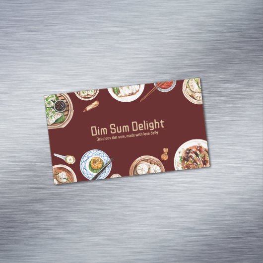 Dimsum-Waterverf Magnetisch Visitekaartje (Voorbeeld)