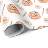 dimsumpatroon van de Waterverf Cadeaupapier (Rol Hoek)