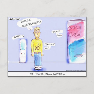 Dimwitz Comics "If You're from Boston" Briefkaart 