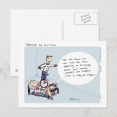 Dimwitz Unicycle Massage Briefkaart beroemd gemaak (Voorkant / Achterkant)