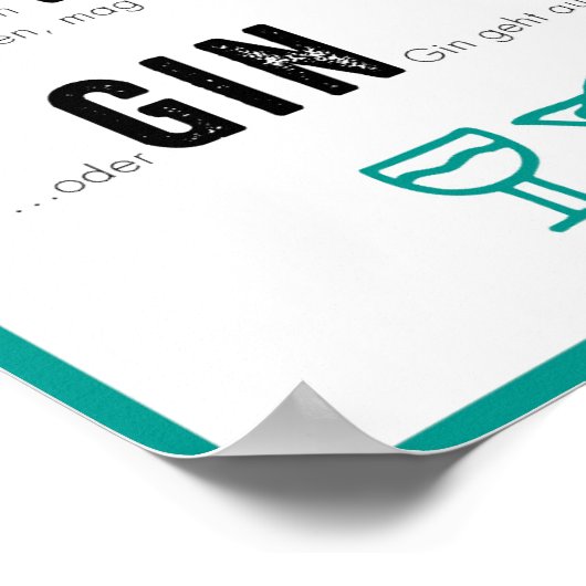 DIN A4 Poster "GIN GEHT AUCH" (Hoek)