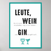 DIN A4 Poster "GIN GEHT AUCH" (Voorkant)
