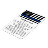 Din Blue Line Flag Police Officer Prayer Magneet (Linkerzijde)