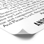 Din Blue Line Flag Police Officer Prayer Poster (Hoek)