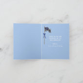 Din Blue Line Flag Snowman Holiday Bedankkaart (Binnen)