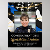 Din Blue Line Graduparty van de politie Poster (Voorkant)