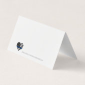 Din Blue Line Police Officer Bulk Dank u Visitekaartje (Achterkant)