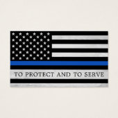 Din Blue Line Policeman's Prayer Card Bulk Visitekaartje (Achterkant)