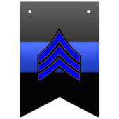 Din Blue Line Sergeant Promotion Vlaggetjes (Tweede vlag)