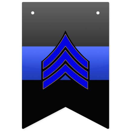 Din Blue Line Sergeant Promotion Vlaggetjes (Eerste vlag)