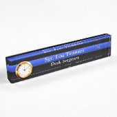 Din Blue Line - Sergeant Stripes Rank naamplaat Naambordje