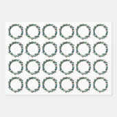 Din Blue Line van de politie met vrolijk kerstfees Inpakpapier Vel (Voorkant 3)