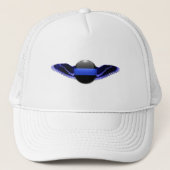 Din Blue Line Wings Trucker Pet (Voorkant)