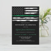 Din-groene lijn vlag militaire afboeking kaart (Staand voorkant)