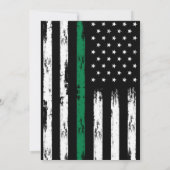 Din-groene lijn vlag militaire afboeking kaart (Achterkant)