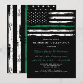 Din-groene lijn vlag militaire afboeking kaart (Voorkant / Achterkant)