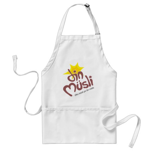Din Musli Apron Standaard Schort (Voorkant)