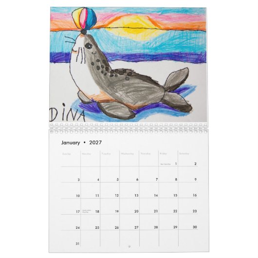 Dina Art 2014 Aangepaste gedrukte agenda Kalender (Jan 2027)