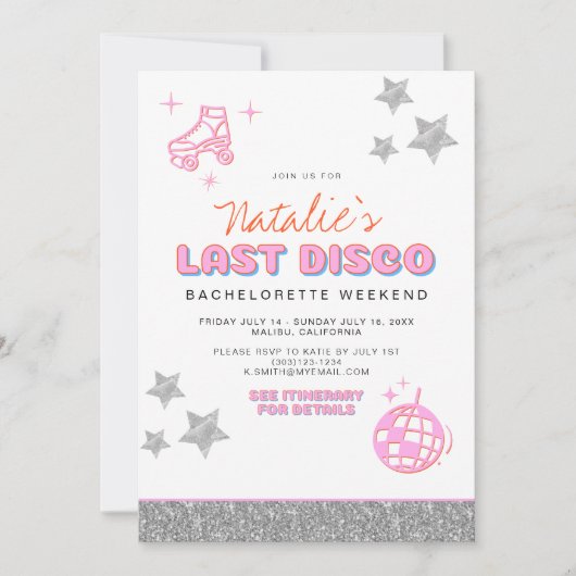 DINA Disco Cowgirl Desert Bachelorette Kaart (Voorkant)