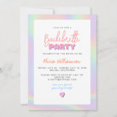 DINA Holographic Space Cowgirl Bachelorette Party Kaart (Voorkant)