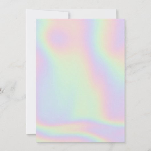 DINA Holographic Space Cowgirl Bachelorette Party Kaart (Achterkant)