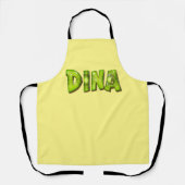 Dina Name Kiwi Design Küchenschürze Schürze Schort (Voorkant)