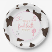 DINA Space Cowgirl Desert Bachelorette Disco Papieren Bordje (Voorkant)