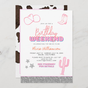 DINA Space Cowgirl Desert Birthday Weekend Kaart