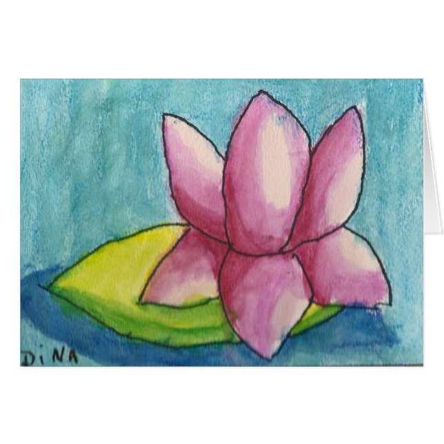 Dina Waterlily Card (Voorkant Horizontaal)