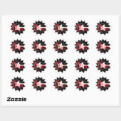 dinaal ronde sticker (Vel)