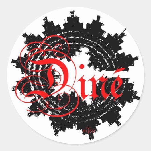 dinaal ronde sticker (Voorkant)