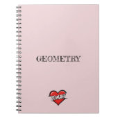Dinah Heart Pink Notitieboek (Voorkant)