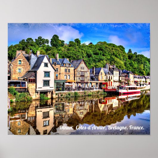 Dinan, Cotes-d'Armor, Bretagne. Frankrijk. Poster (Voorkant)