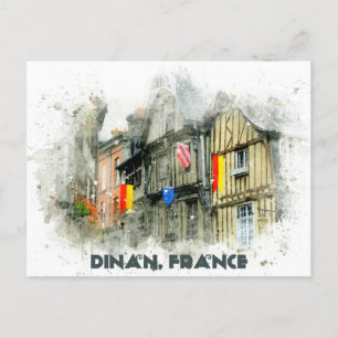 Dinan Frankrijk Middeleeuwse stad Franse reizen Briefkaart