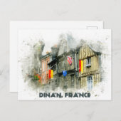 Dinan Frankrijk Middeleeuwse stad Franse reizen Briefkaart (Voorkant / Achterkant)