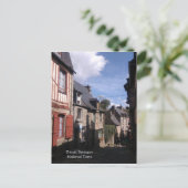 Dinan Medieval Village in Bretagne France Briefkaart (Staand voorkant)