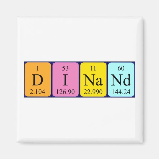 Dinand periodiek tabelnaammagneet magneet (Voorkant)