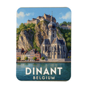 Dinant België Maas rivier klif landschap Magneet