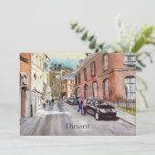 Dinant Belgium Street Scene Waterverf (Staand voorkant)