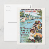 Dinant Meuse Belgique Vintage Poster 1890 Briefkaart (Voorkant / Achterkant)