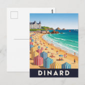 Dinard France Beach Briefkaart (Voorkant / Achterkant)