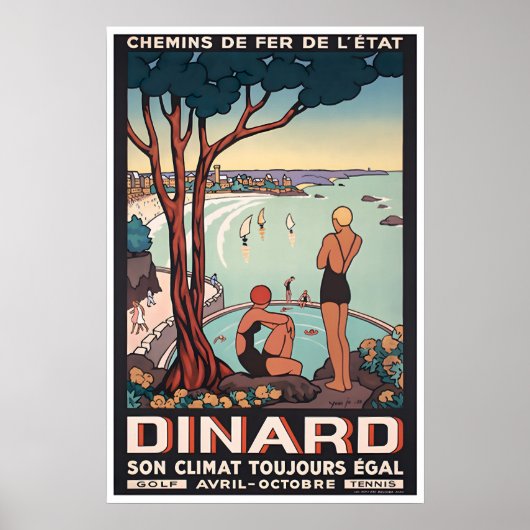 Dinard Print Franse Kunst Frankrijk Reisposter (Voorkant)