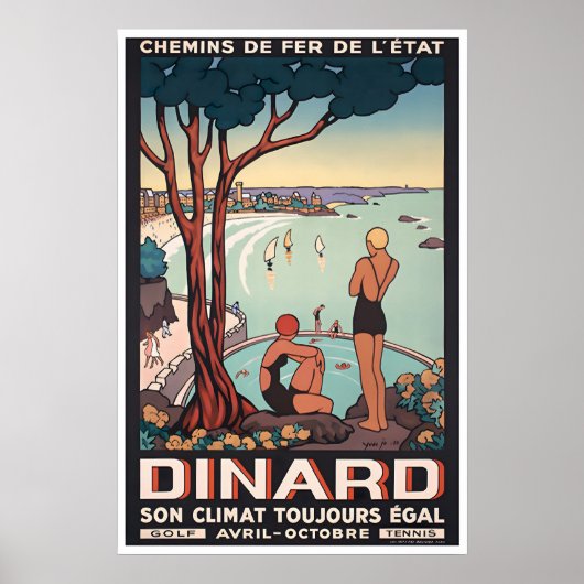 Dinard Print Franse Kunst Frankrijk Reisposter (Voorkant)