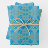 Dina's Blooming Blues inpakpapier (In situ)