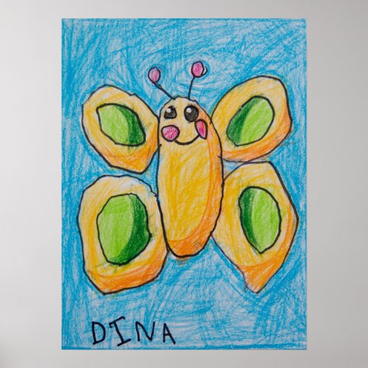 Dina's Butterfly Poster (Voorkant)