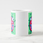Dina's Ladybug (dubbel afbeelding) Jumboformaat Grote Koffiekop (Voorkant)