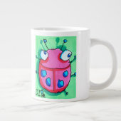 Dina's Ladybug (dubbel afbeelding) Jumboformaat Grote Koffiekop (Rechts)