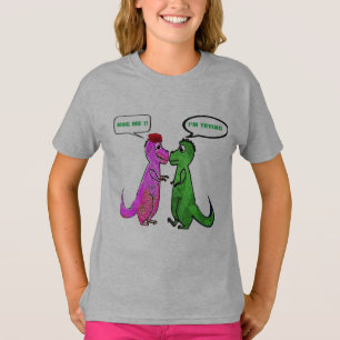 dinasauriërs t-rex houden van je knuffelt me grapp t-shirt